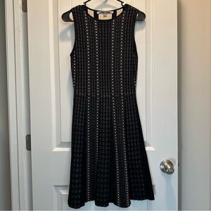 Carmen Marc Valvo Black A-Line Midi Dress